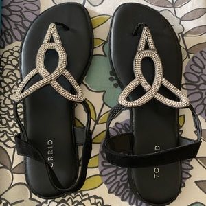 Brand new black sandals size 11.5W